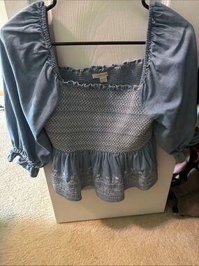 American Eagle denim top XS